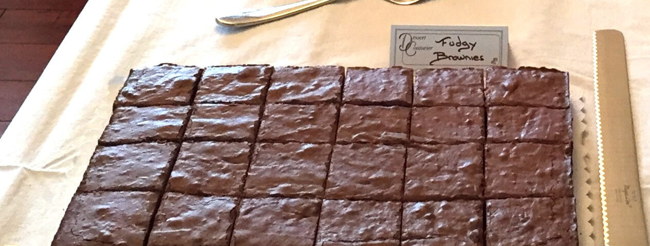 Plate of Anne's Dessert Couturier Fudgey Brownies