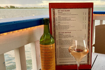 Wine menu from a restaurant on Grand Cayman Island