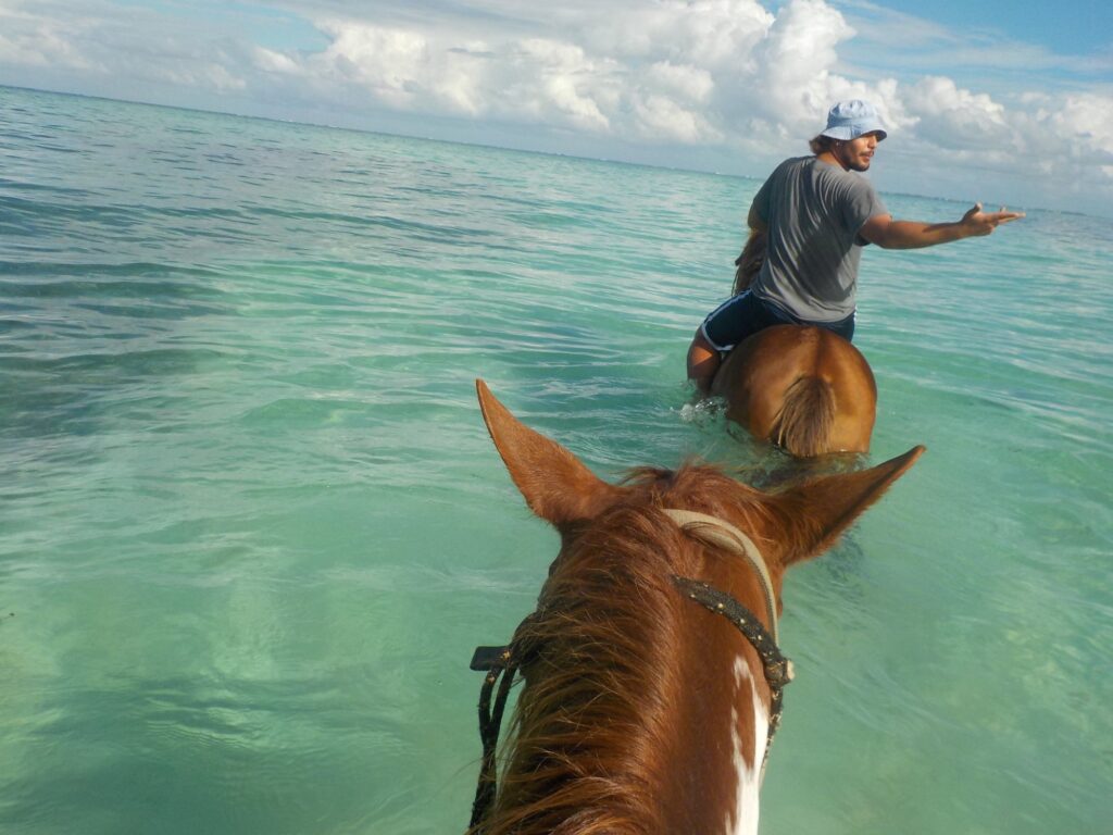 Jordan, our Guide, for Swimming with Horses on Grand Cayman Island