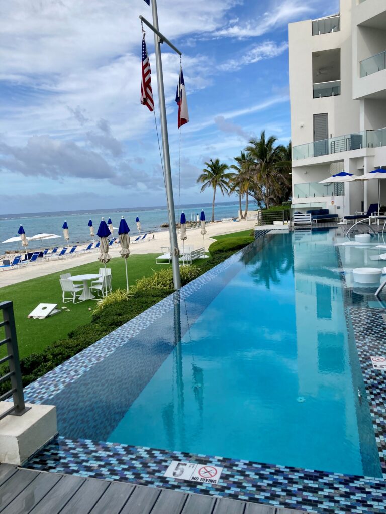 Lap pool at Rum Point Resort on Grand Cayman Island