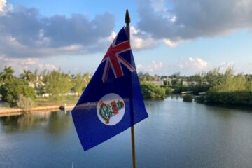 Grand Cayman Flag on Grand Cayman Island