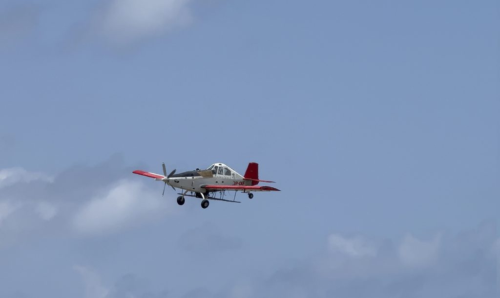 Mosquito plane on Grand Cayman Island